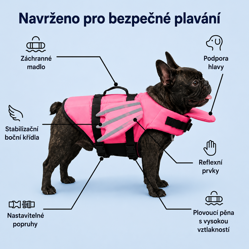 Psí plovací vesta